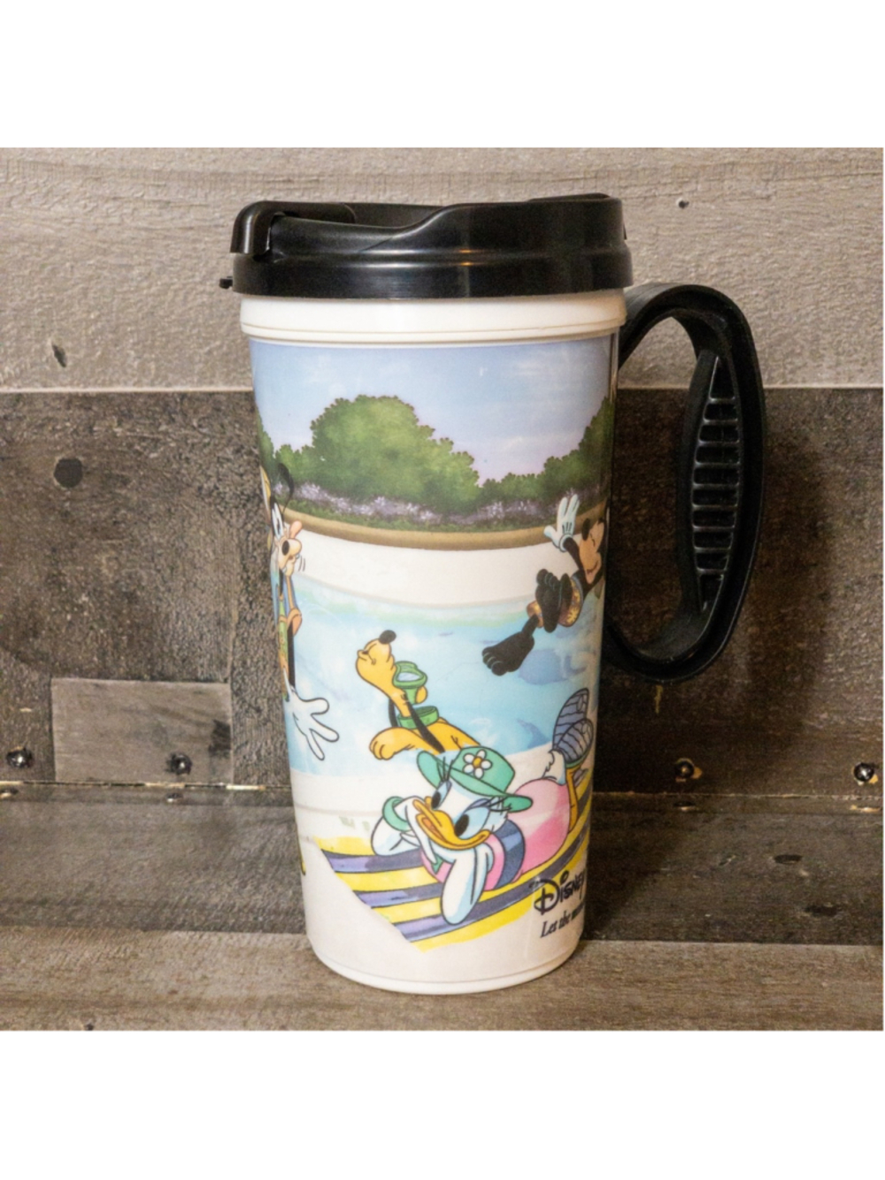 DISNEY PARKS VINTAGE WHIRLEY INSULATED CUP 16 oz MICKEY MINNIE GOOFY DONALD DUCK - Picture 4 of 9